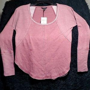 Nwt lucky brand thin sweatshirt XS mauve